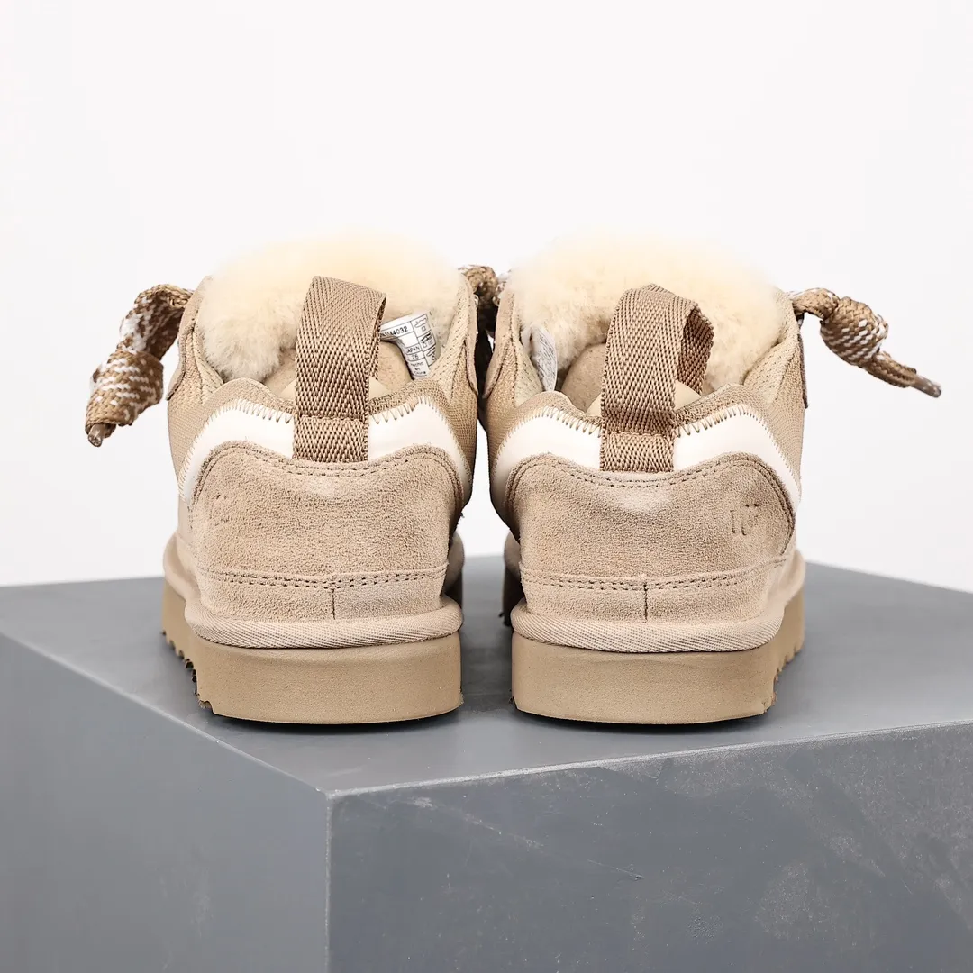 Pick up locally 💰680 Core recommended good price UGG versatile items 2023 new Highland series Polyester fiber mesh lining 10mm plush lining Insole Recycled ballistic canvas mesh Suede leather upper two-color flat shoelaces EVA outsole Lowmel Mel casual shoes Size: 35 36 37 38 39 40 41 42 43 44 45